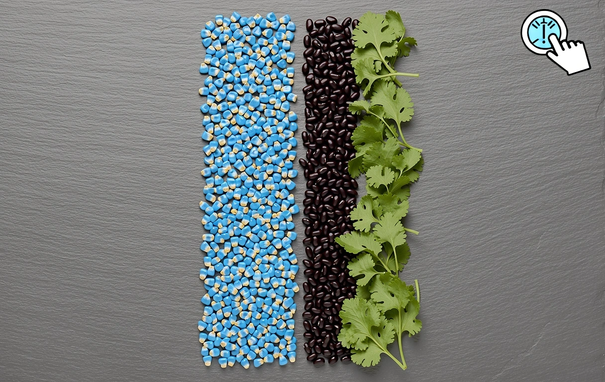 Ingredientes naturales y frescos bajo revisión de calidad