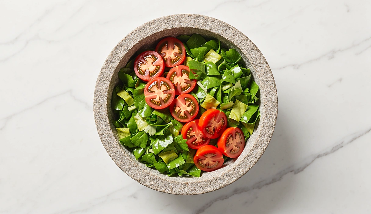 Ingredientes frescos y nutritivos de alta calidad